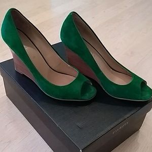 Talbots suede wedge heels